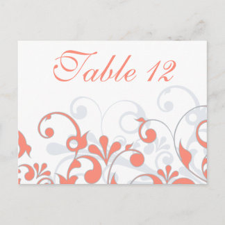 Cartões de Mesa de Casamento Branco, Cinzas e Casa