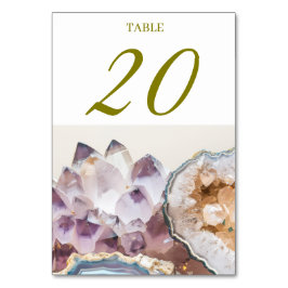 Cartões de Mesa de Casamento com Cristal de Geodo
