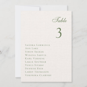 Cartões de Mesa de Casamento da Floresta Romântica