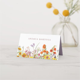 Cartões de Mesa de Casamento de Flores Selvagens