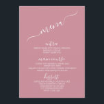 Cartões de Mesa de Casamento de Pastel minimalista<br><div class="desc">Menu de Casamento Mínimo Moderno de Pastel em Cor Rosa Rosa Selvagem Cor Elegante 5x7" Cartões de Menu de Mesa Negra Caligrafia Elegante Coma e Beba Menus de Casamento | Caligrafia Simples Menus De Casamento Russo, Menus De Casamento Russo, Menu De Casamento Floral, Menu De Mesa De Casamento, Cartões De...</div>