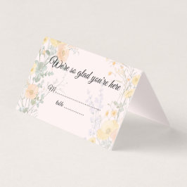 Cartões de Mesa de Casamento Doblados com Flores S