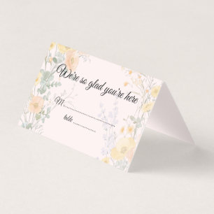 Cartões de Mesa de Casamento Doblados com Flores S