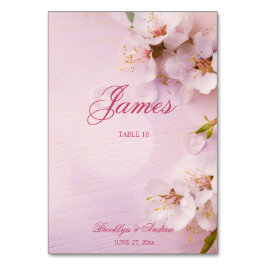 Cartões de Mesa de Casamento Elegante Cherry Bloss