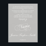 Cartões de Mesa de Casamento Elegante | Qualquer c<br><div class="desc">Altere facilmente a cor de fundo desses cartões de lugar para corresponder ao seu esquema de cores.</div>