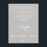 Cartões de Mesa de Casamento Elegante | Qualquer c<br><div class="desc">Altere facilmente a cor de fundo desses cartões de lugar para corresponder ao seu esquema de cores.</div>
