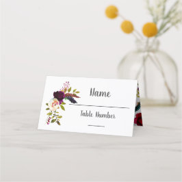 Cartões de mesa de casamento Floral Boho Chic