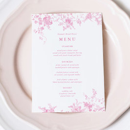 Cartões de Mesa de Casamento Floral Cor-de-Rosa Vi