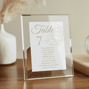 Cartões de Mesa de Casamento Floral Magnólia Plano