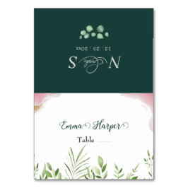 Cartões de Mesa de Casamento Imprimíveis Folhagem