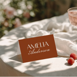 Cartões de Mesa de Casamento Luxuosos Laranja Quei