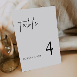 Cartões de Mesa de Casamento Moderno