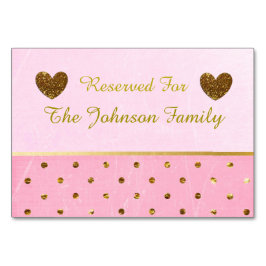 Cartões de Mesa de Casamento ou Partido Rosa e Dou