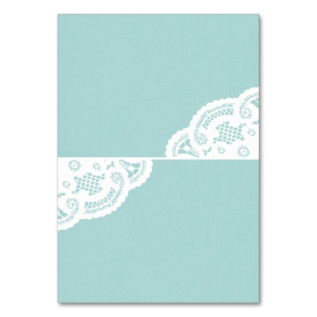 Cartões de Mesa de Casamento Suave Azul (Frente)