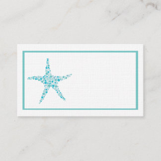 Cartões de Mesa de Caserna Aqua Turquoise Starfish