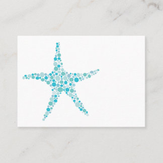 Cartões de Mesa de Caserna Aqua Turquoise Starfish