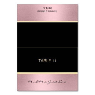 Cartões de Mesa de Nome de Casamento Personalizado