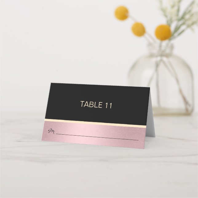Cartões de Mesa de Nome de Casamento Personalizado (Frente)