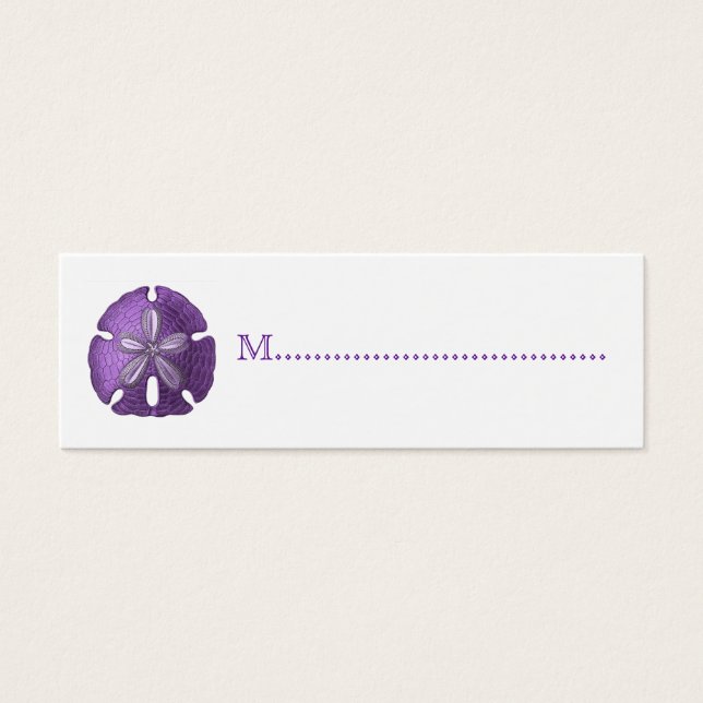 Cartões de Mesa de Recepção Violet Dólar (Frente)