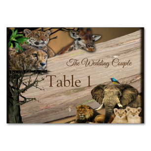 Cartões de Mesa de Safari Wildlife Outdoor