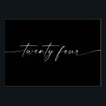 Cartões de Mesa de Script Mínimo Elegante Número 2<br><div class="desc">Este design de número de tabela apresenta uma fonte de script mínima elegante. Clique no botão "Clique para personalizar mais" para editar a cor do texto do script e a cor do plano de fundo. Veja a coleção inteira para mais itens correspondentes!</div>