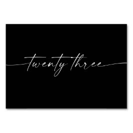 Cartões de Mesa de Script Mínimo Elegante Número 2