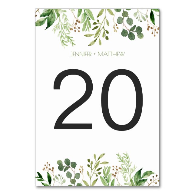 Cartões de Mesa de Verdura Rústica do Sonho Botâni (Frente)