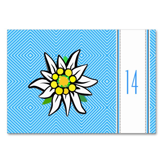 Cartões de mesa Edelweiss (Verso)