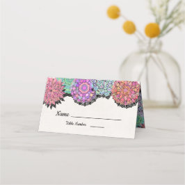 Cartões de mesa Floral Mexicano Fiesta Mandala