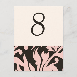 Cartões de Mesa numerados Recepção de casamento co