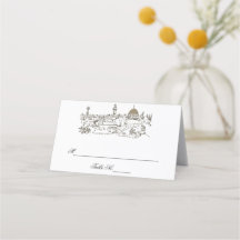 Cartões de Mesa para a vista em Jerusalém