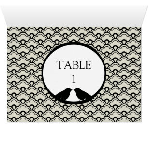 Cartões de Mesa para aves Recepções de casamento