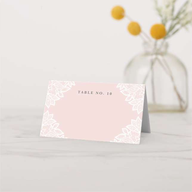 Cartões de mesa para tendas de rendas (Frente)