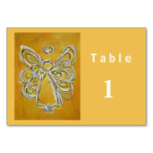Cartões de Mesa Personalizados Anjo Série Cor Amar