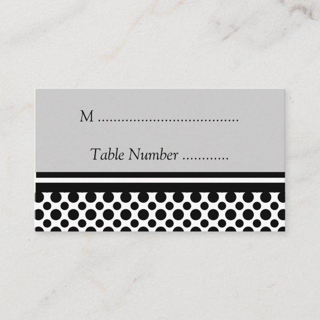Cartões de Mesa Personalizados do Black Bolinhas (Frente)