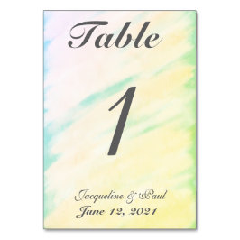 Cartões de Mesa Tropical Watercolor