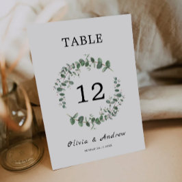 Cartões de mesa verde