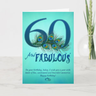 Cartões de modelo de aniversário de 60 anos