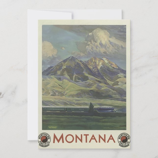 Cartões de montanha Poster Montana (Frente)