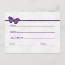 Cartões de Morada Borboleta Brocade Roxo