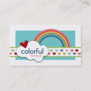 Cartões de mundo empresarial coloridos