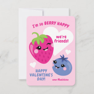 Cartões de Namorados Berry Classroom para Crianç