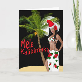 Cartões de Natal 00 de Mele Kalikimaka do Pinup de