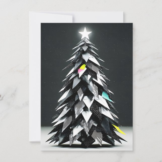 Cartões de Natal Abstratos Únicos (Frente)