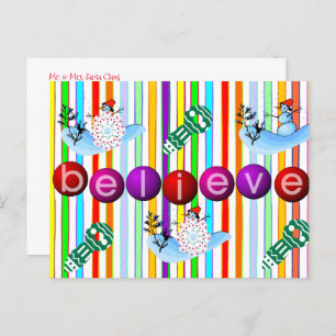 Cartões de Natal Acredite em Snowman