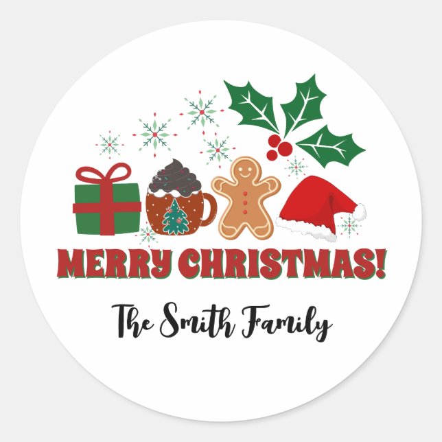 Cartões de natal - Adesivo editável (Frente)