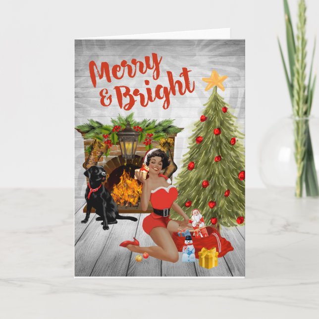 Cartões de Natal Afro-Americanos Vintage (Frente)