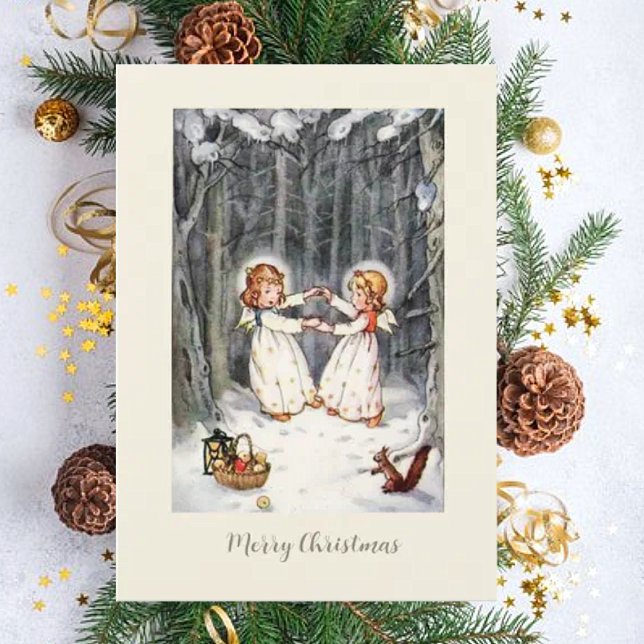 Cartões de Natal alemães Vintage em Floresta (Criador carregado)