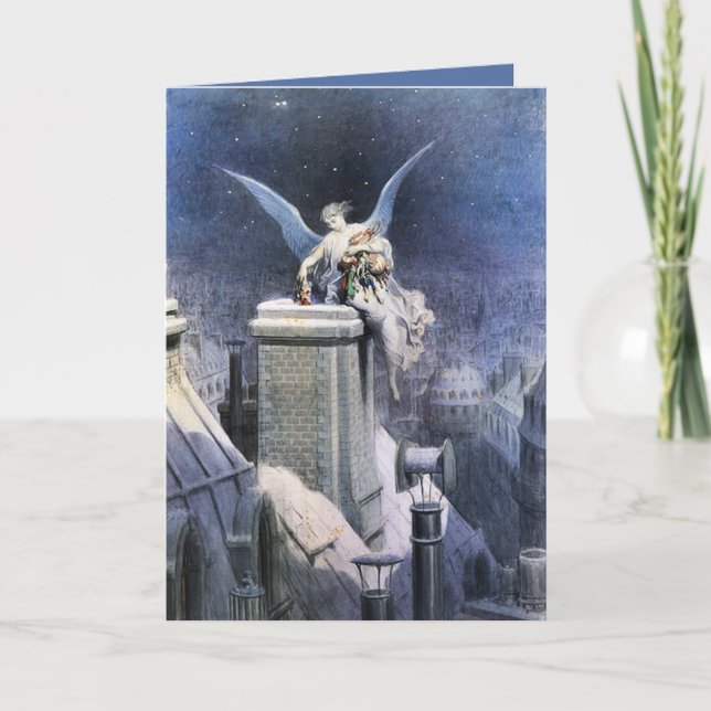 Cartões de Natal "Anjo da Véspera de Natal" (Frente)