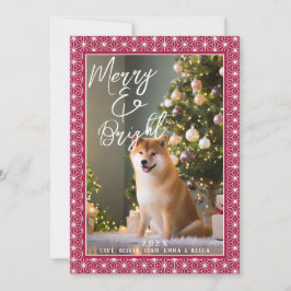 Cartões de natal | ASANOHA Padrão Kimono japonês